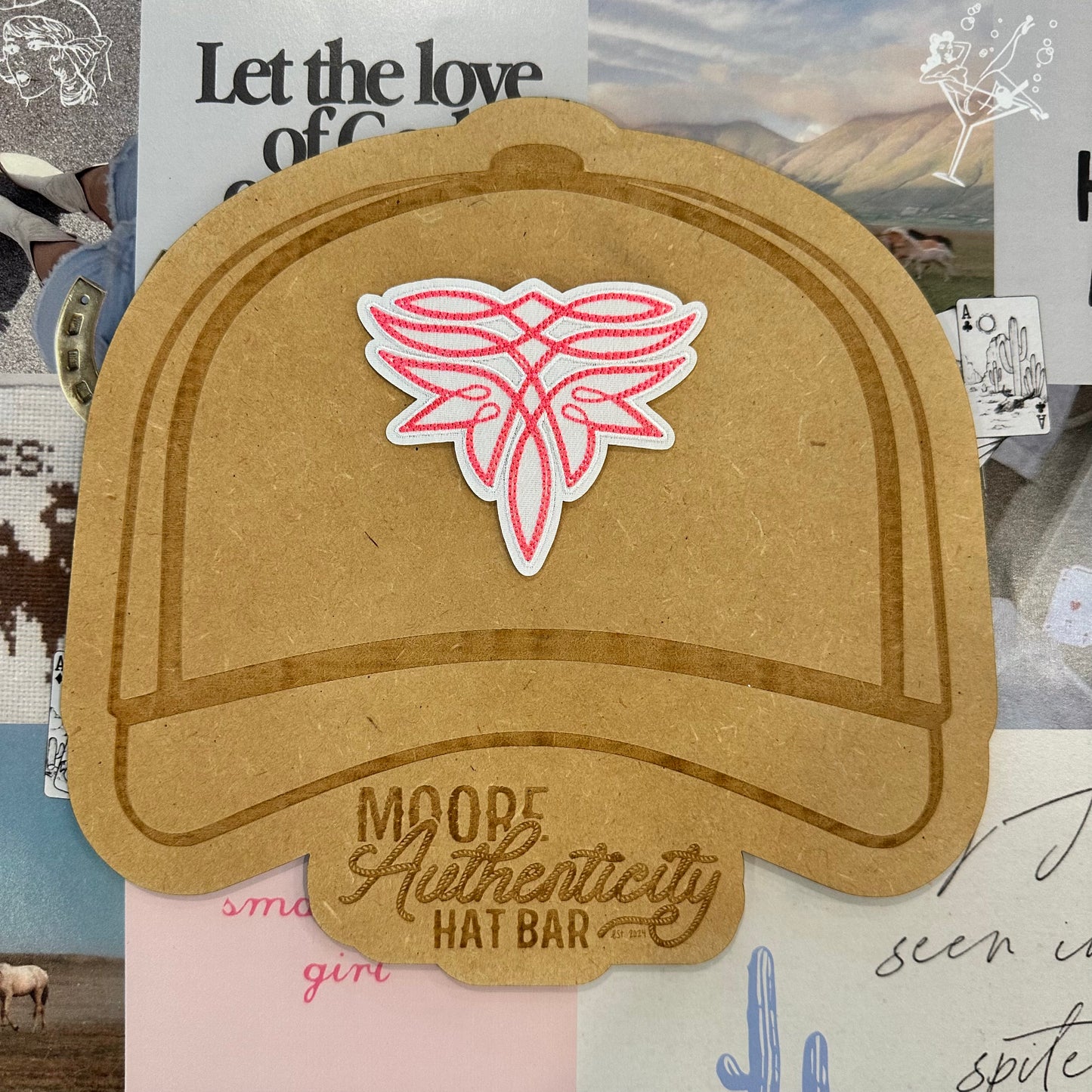 Pink Boot Stitch Patch