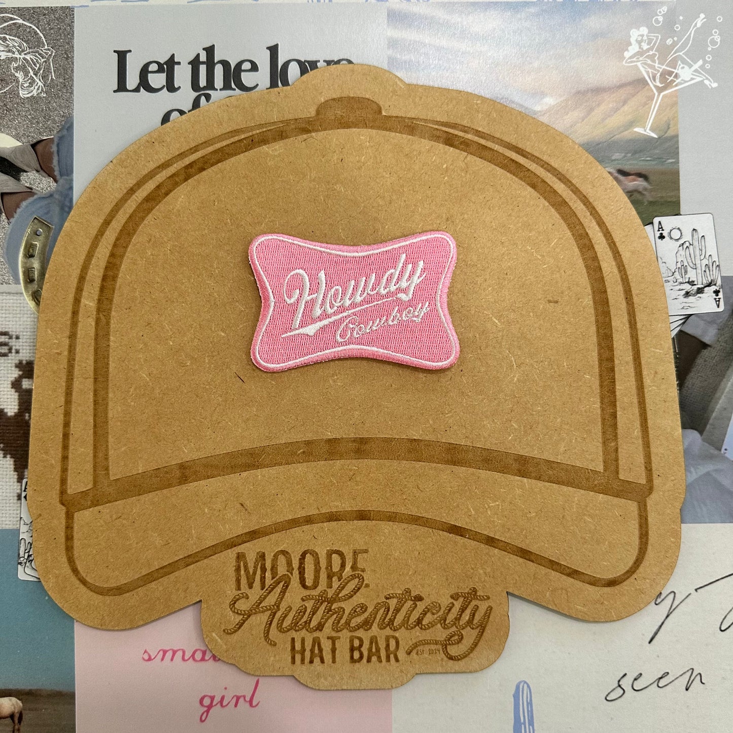 Pink Howdy Cowboy Patch