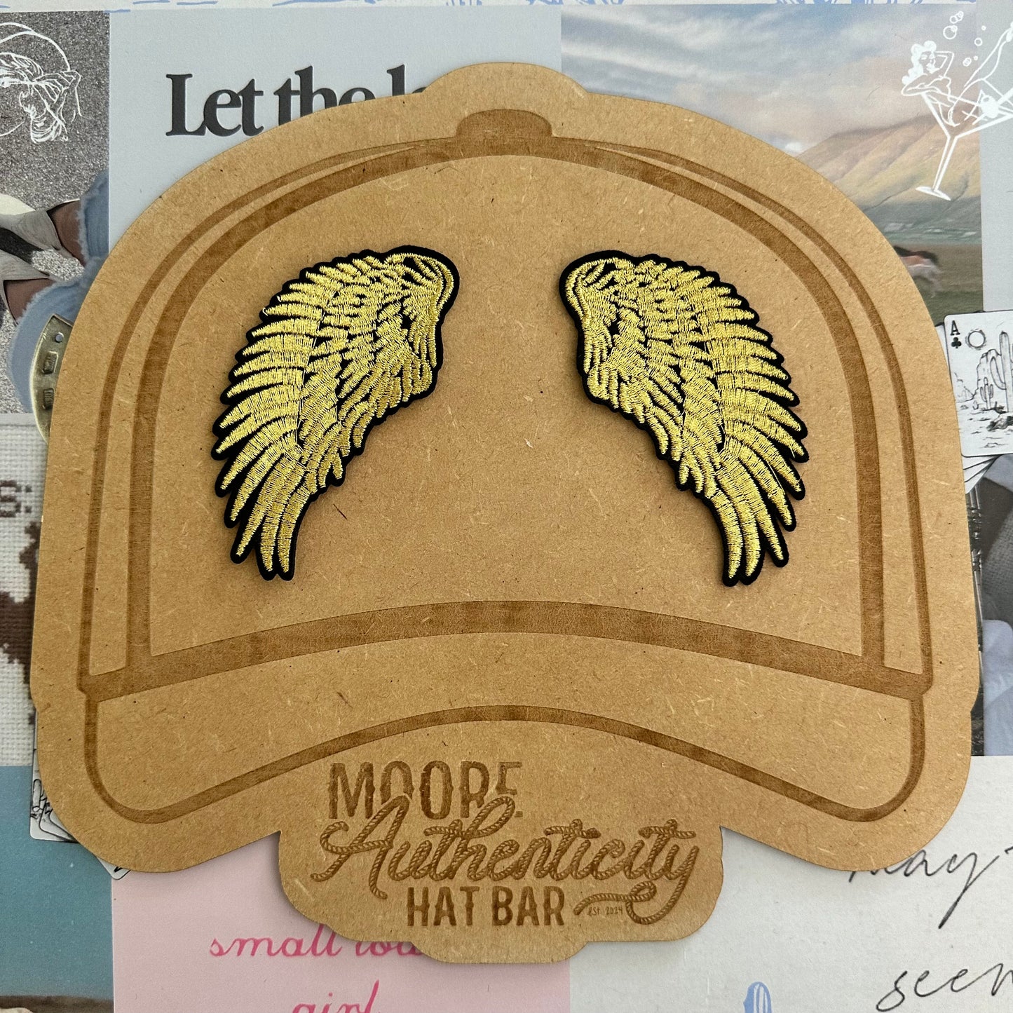 Gold Angel Wings Patch