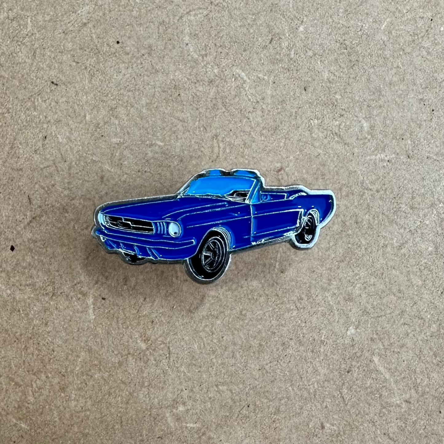 Blue Convertible Mustang Ford Pin
