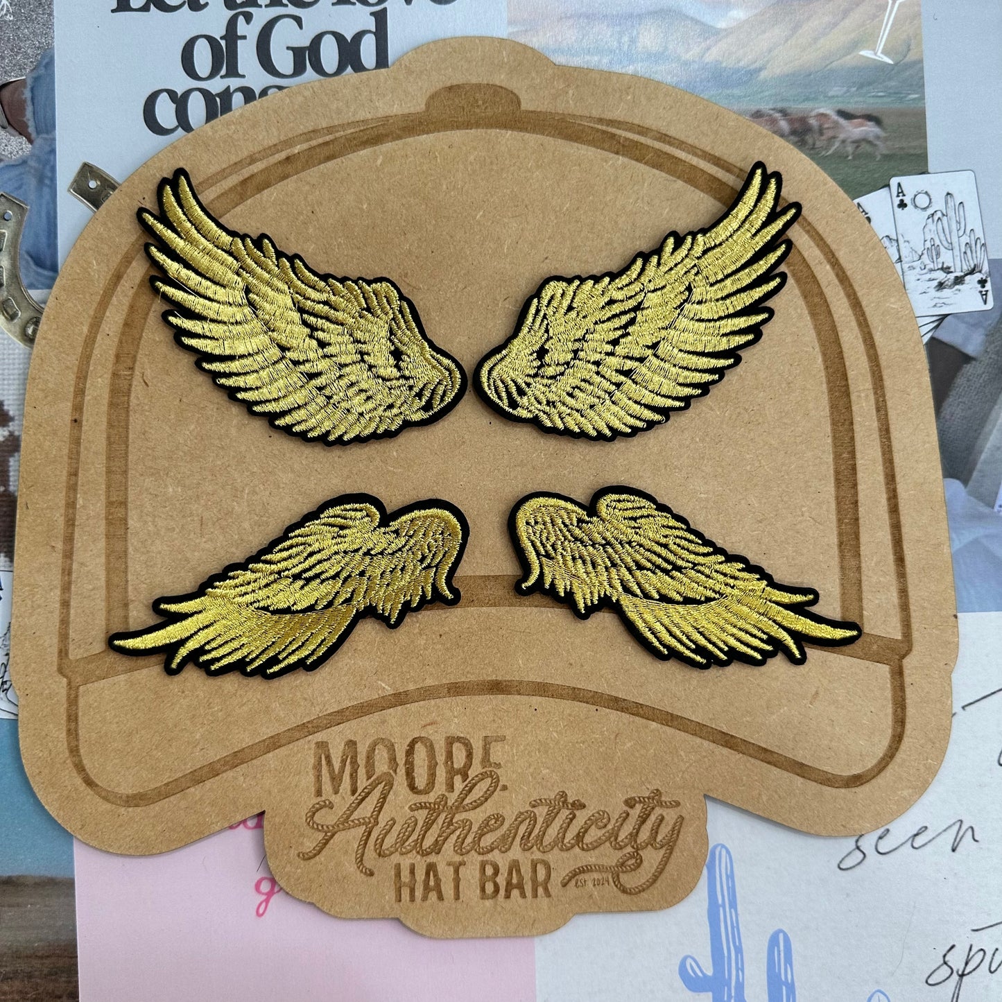 Gold Angel Wings Patch