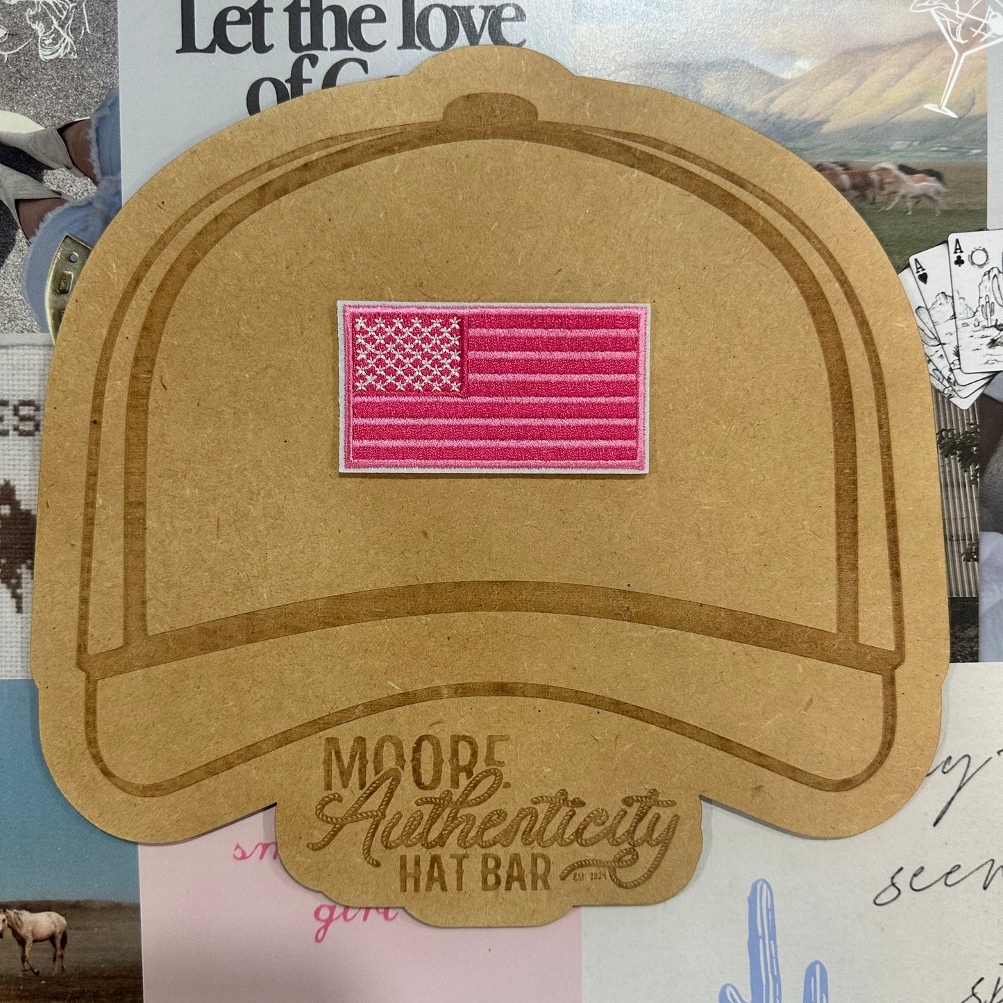 Pink American Flag Patch