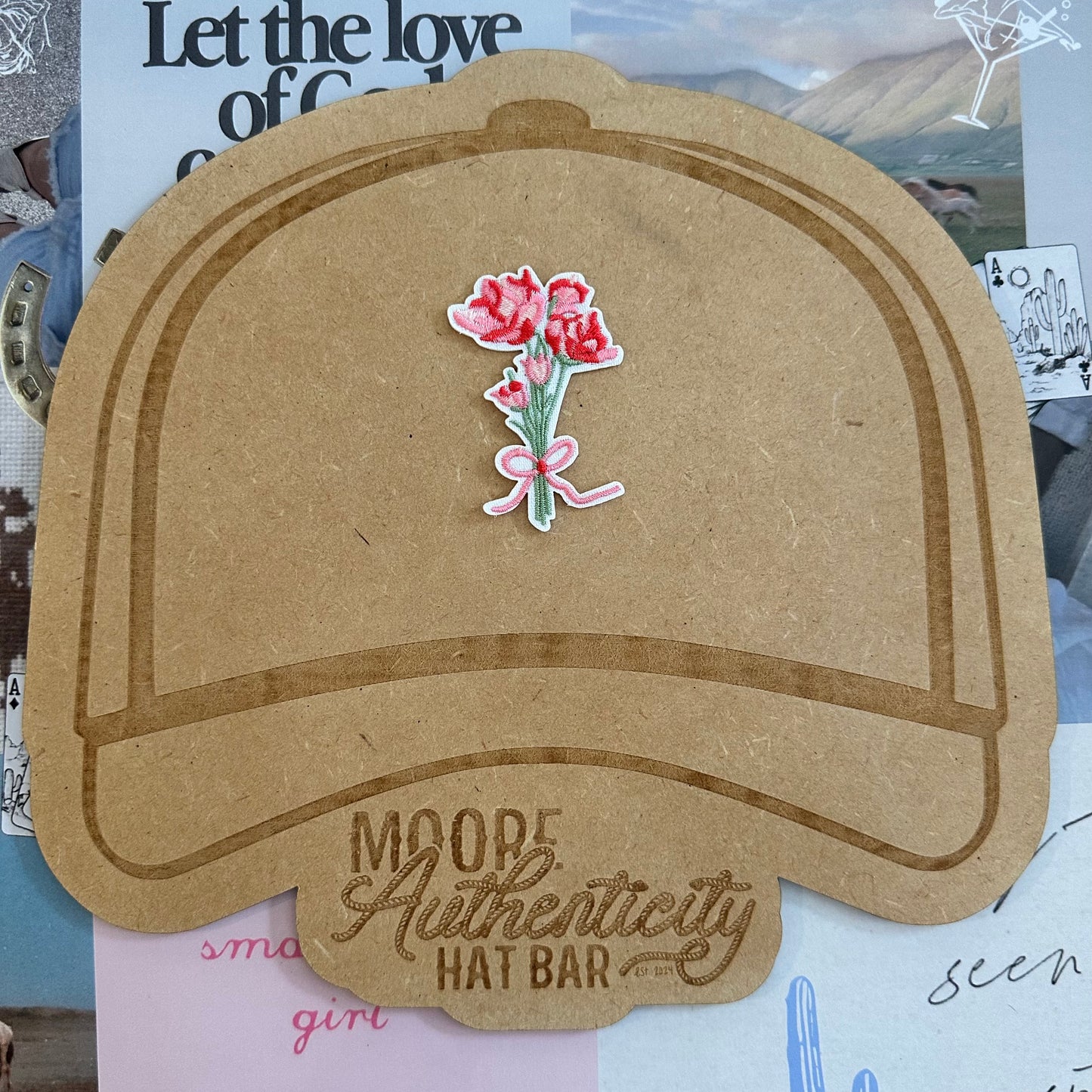 Pink Flower Bouquet Patch