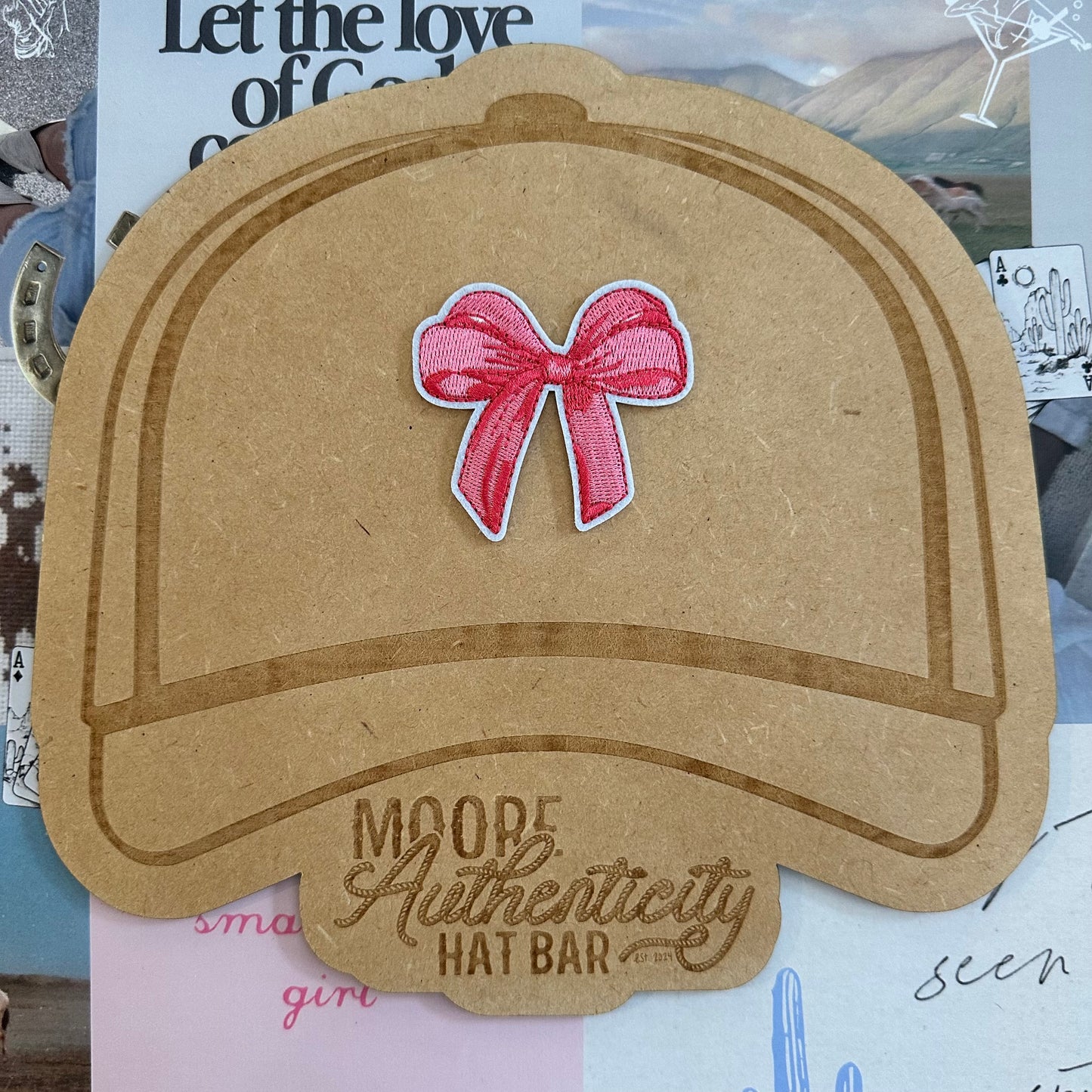 Pink & Red Bow Patch