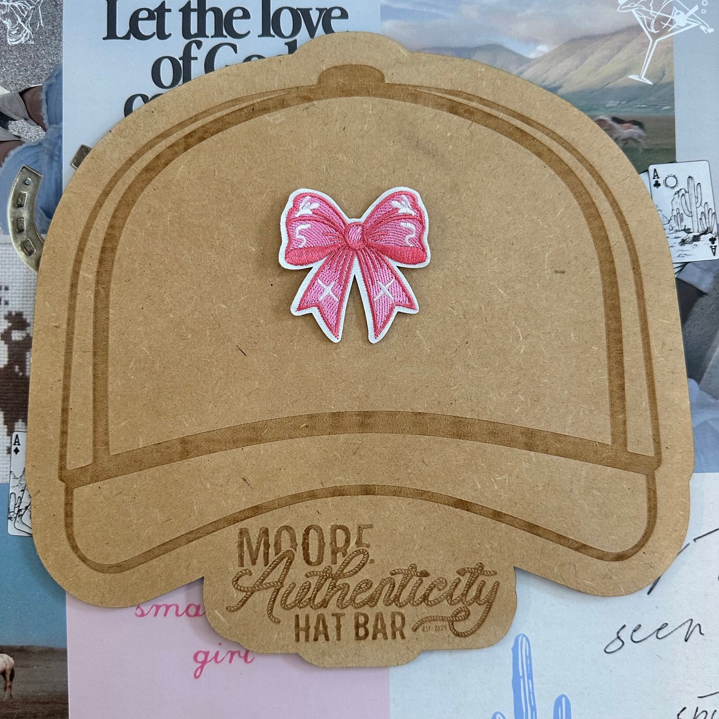 Pink Sparkle Bow Patch