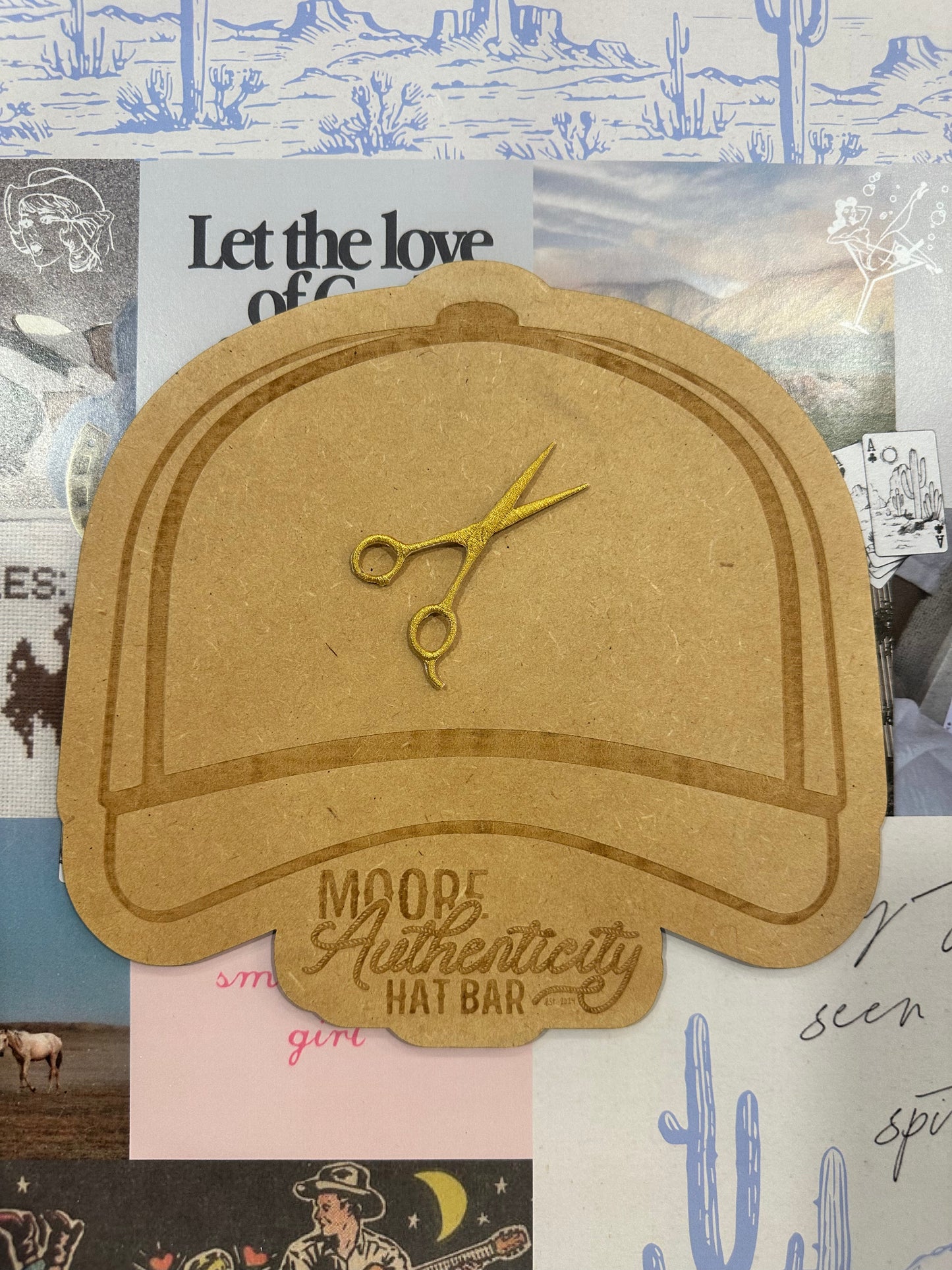 Gold Scissors Hair Stylist Patch
