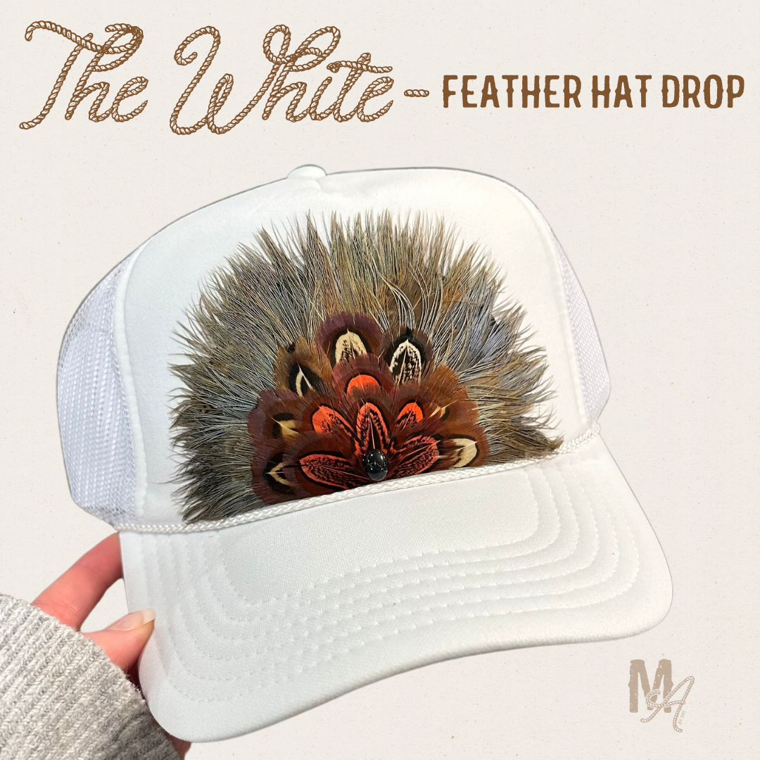 The White- Feather Trucker Hat