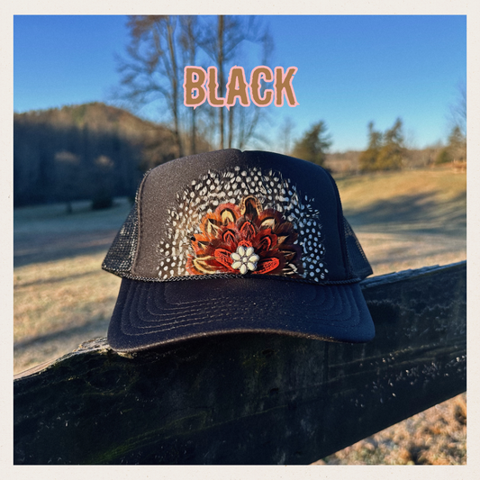 The Black- Feather Trucker Hat