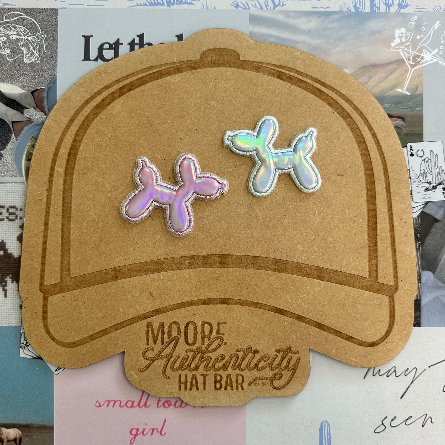 Iridescent Balloon Dog Patch [Pink or White]