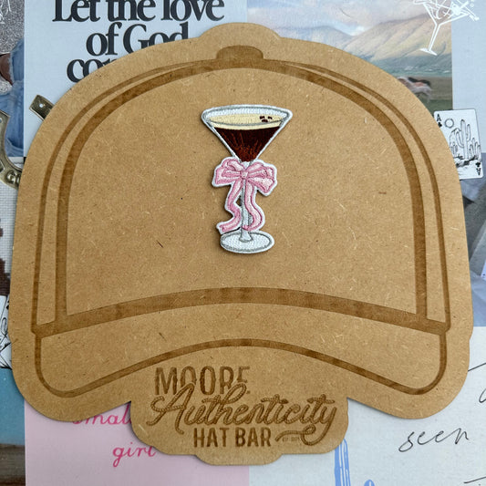 Espresso Martini Pink Bow Patch