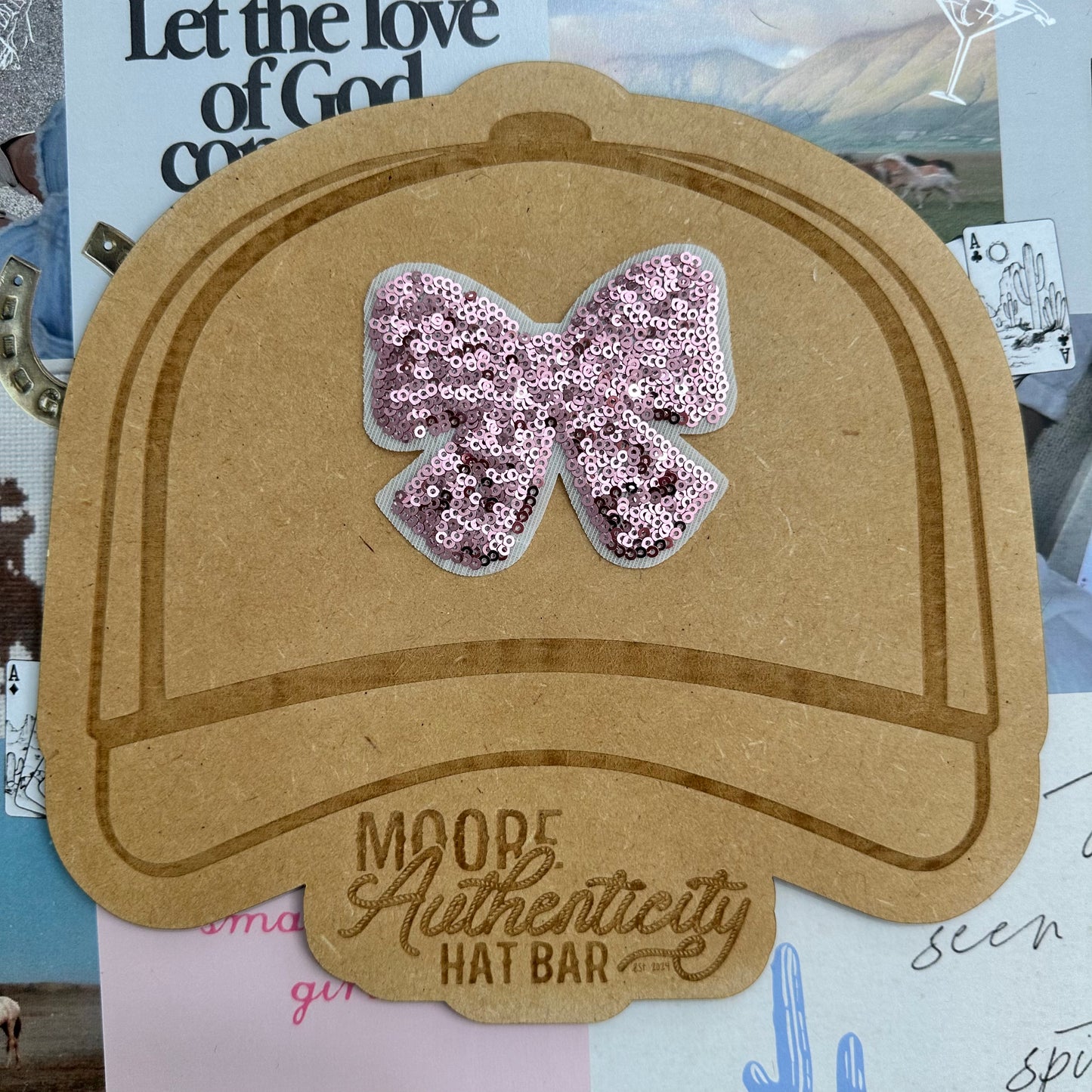 Pink Sequin Bow patch