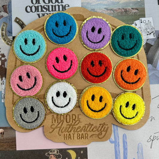 Chenille Smiley Face Patch [Multiple Colors]