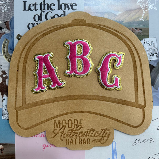 Letter Patch [Western Pink and Gold]