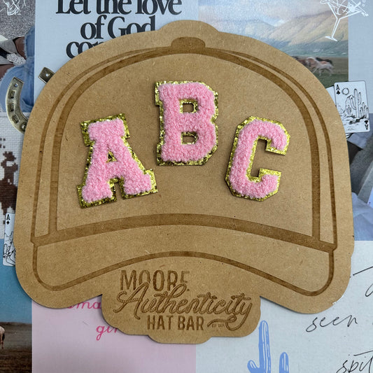 Letter Patch [Pink and Gold]