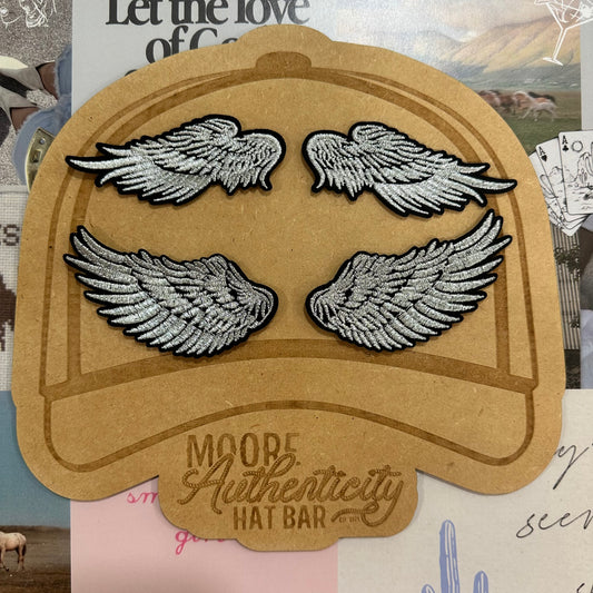 Silver Angel Wings Patch