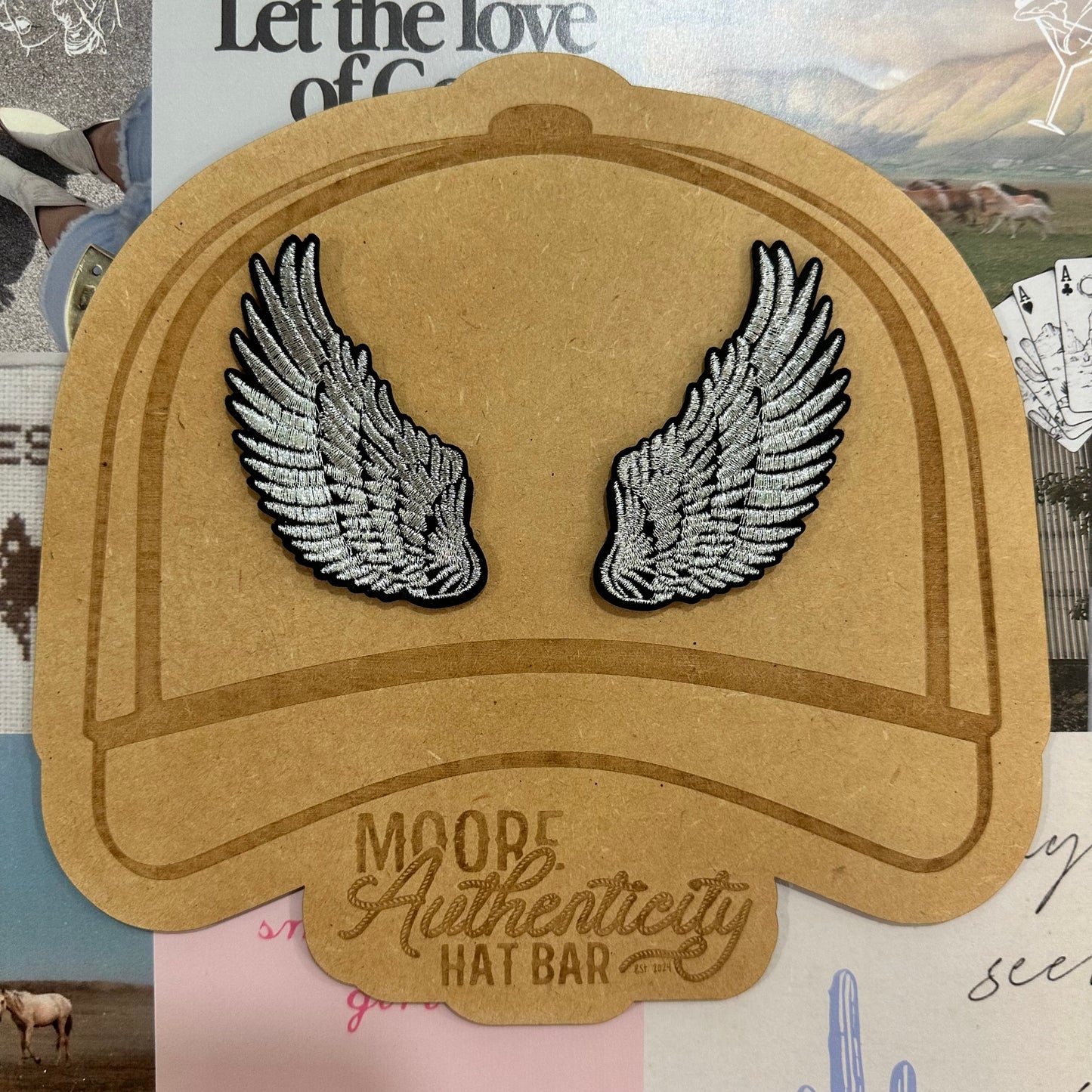 Silver Angel Wings Patch