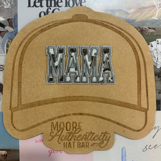 MAMA Cow Print Glitter Patch