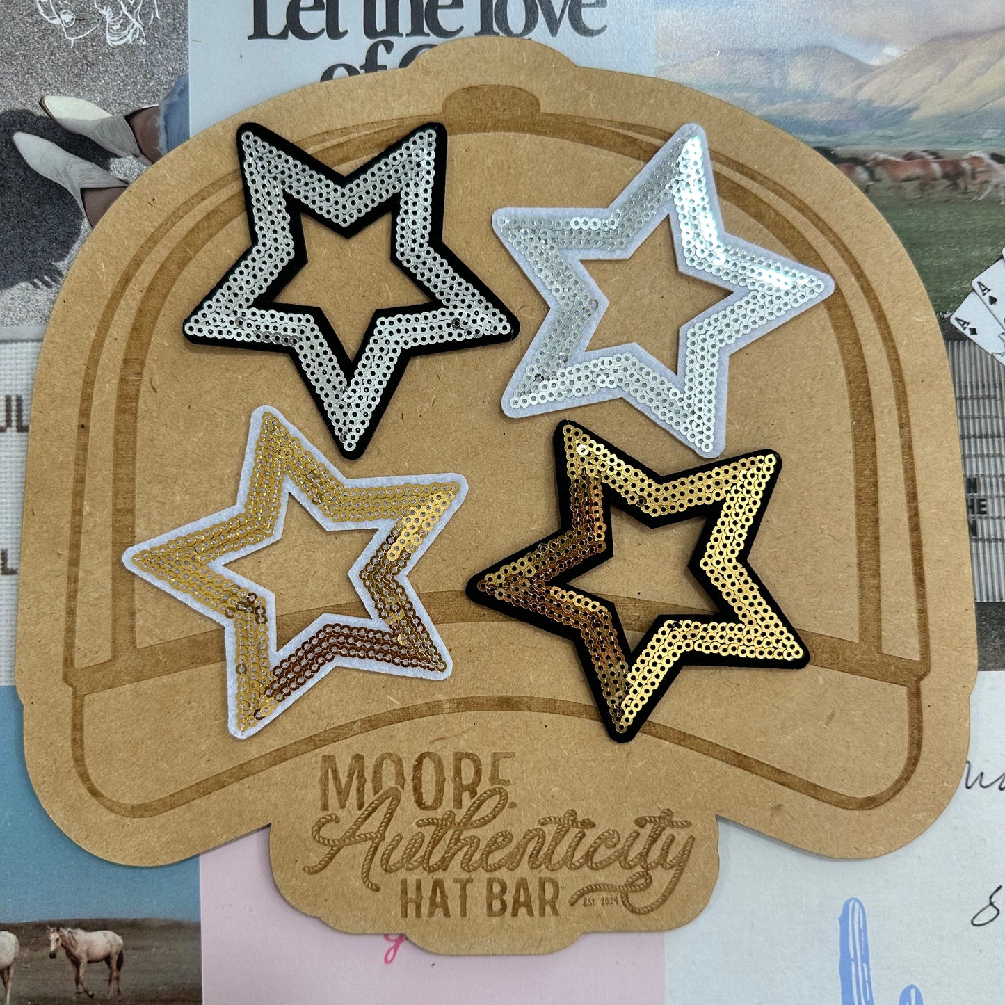 Sequin Star Outline Patch