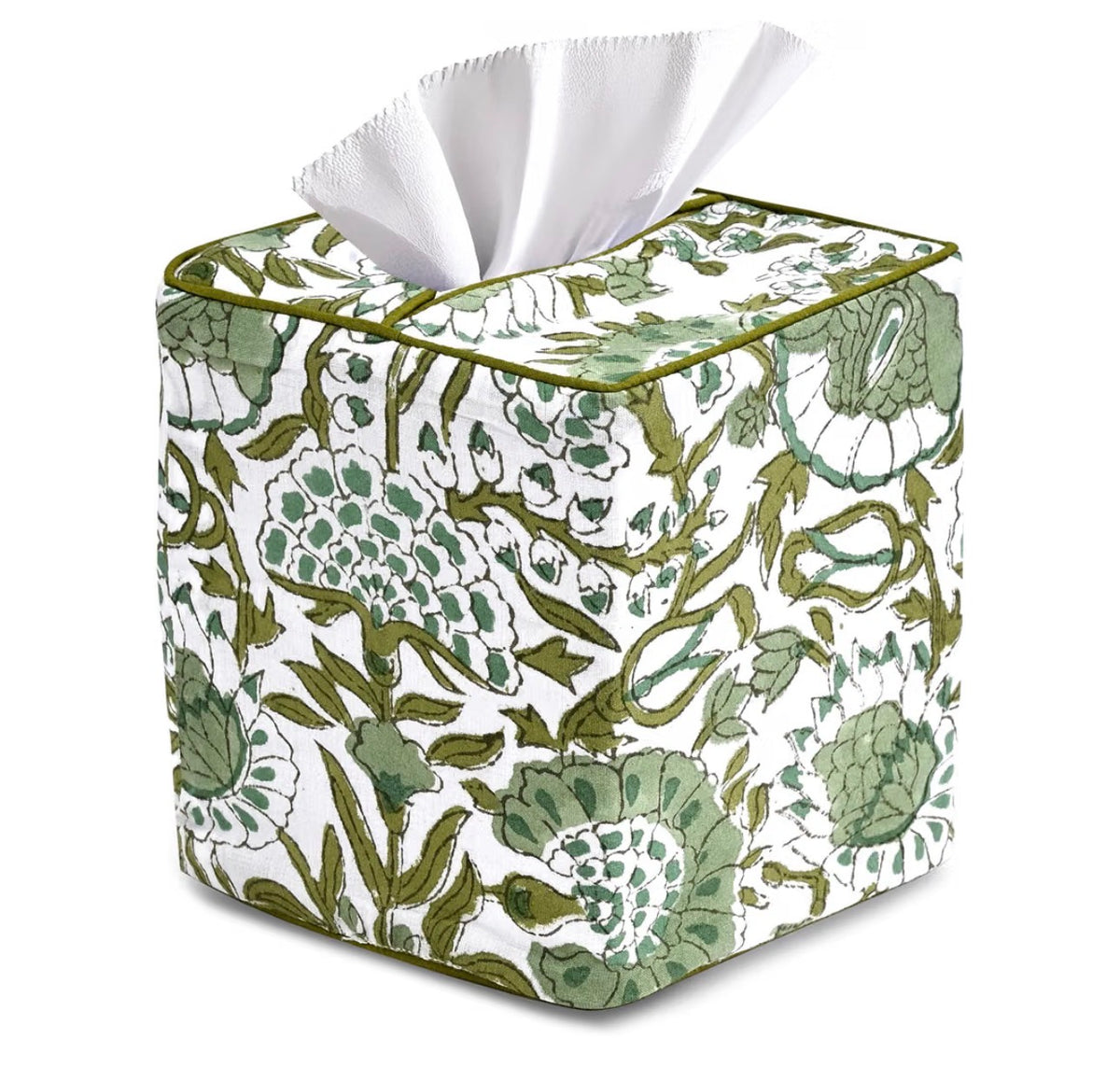 Custom Embroidered Fabric Patterned Tissue Box