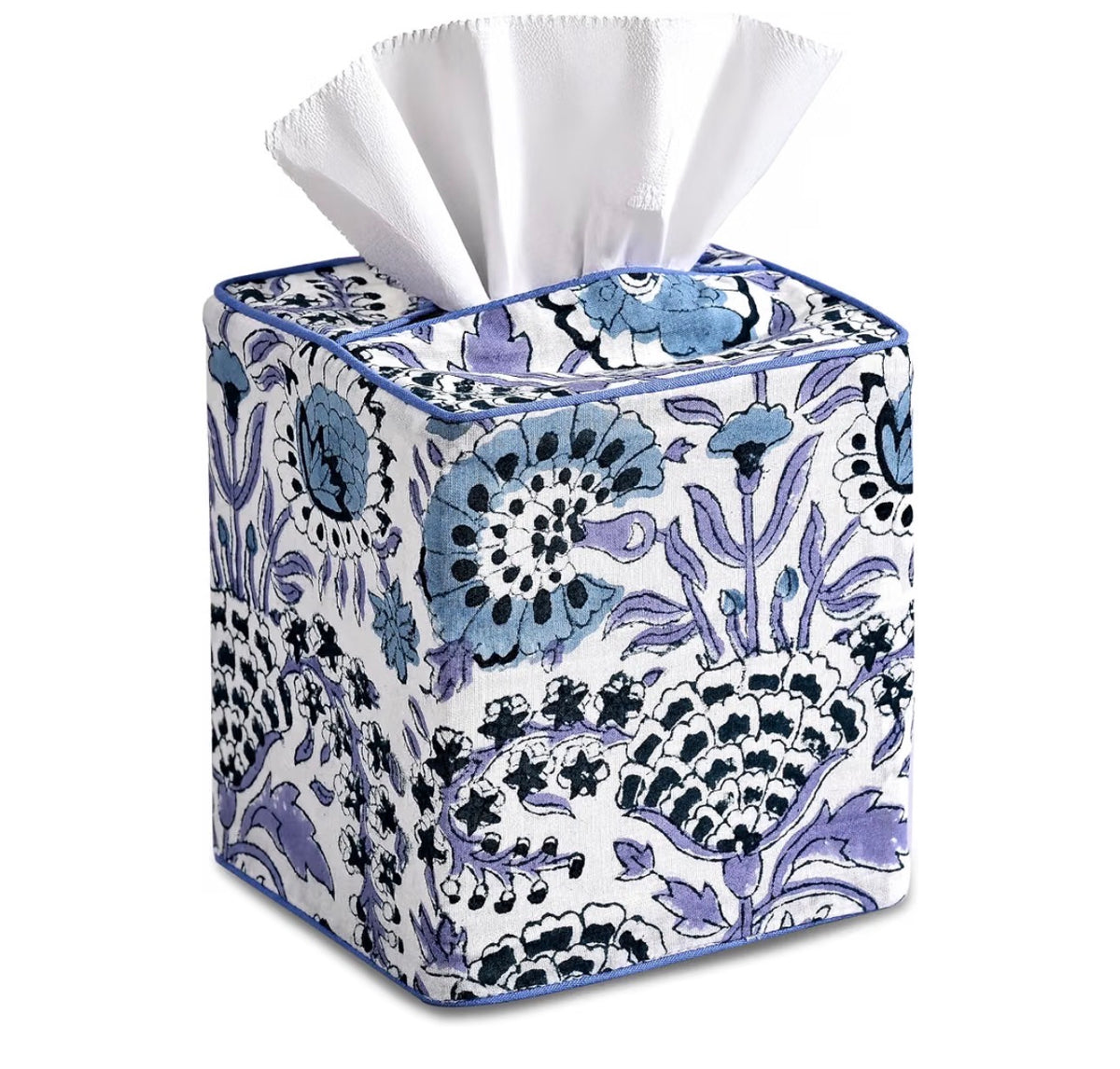 Custom Embroidered Fabric Patterned Tissue Box