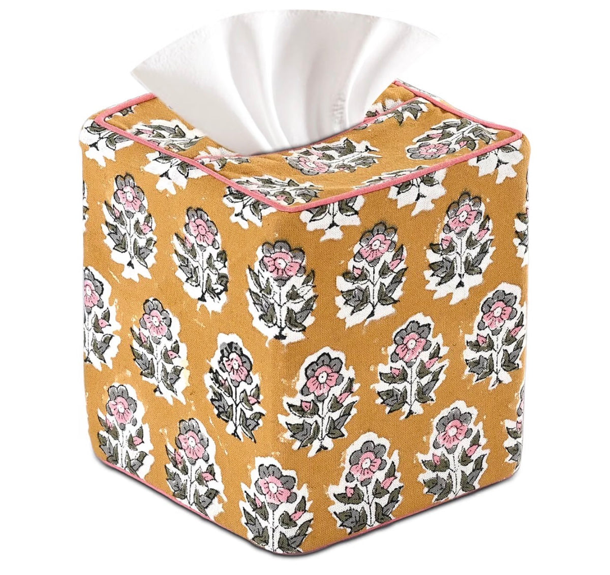 Custom Embroidered Fabric Patterned Tissue Box