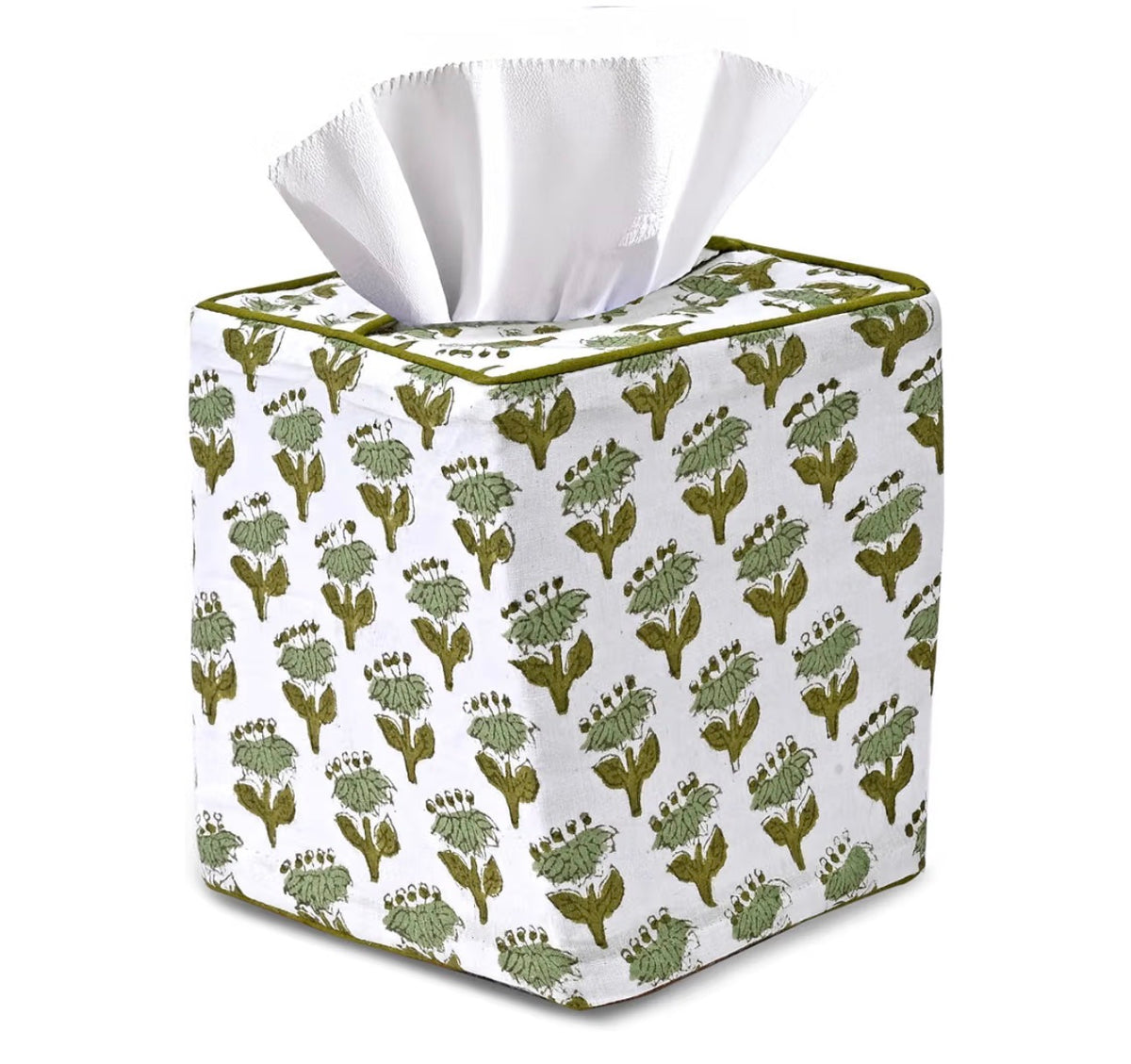 Custom Embroidered Fabric Patterned Tissue Box