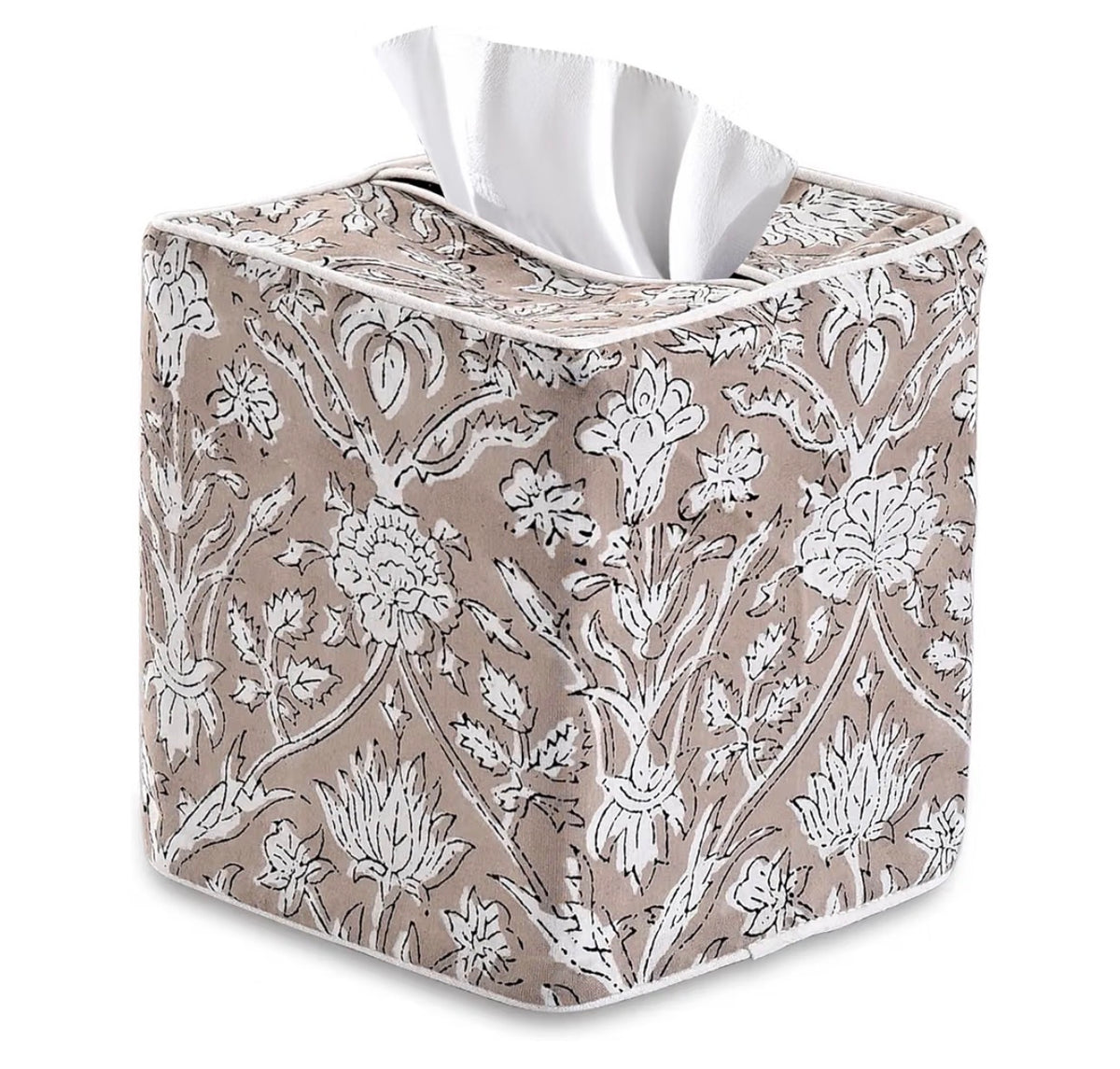 Custom Embroidered Fabric Patterned Tissue Box