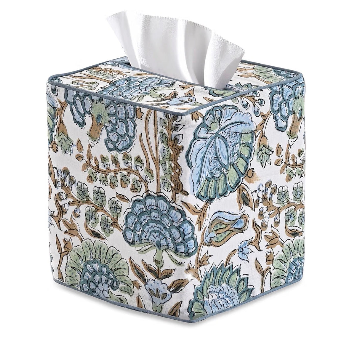 Custom Embroidered Fabric Patterned Tissue Box