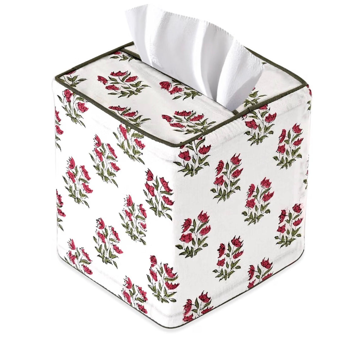 Custom Embroidered Fabric Patterned Tissue Box