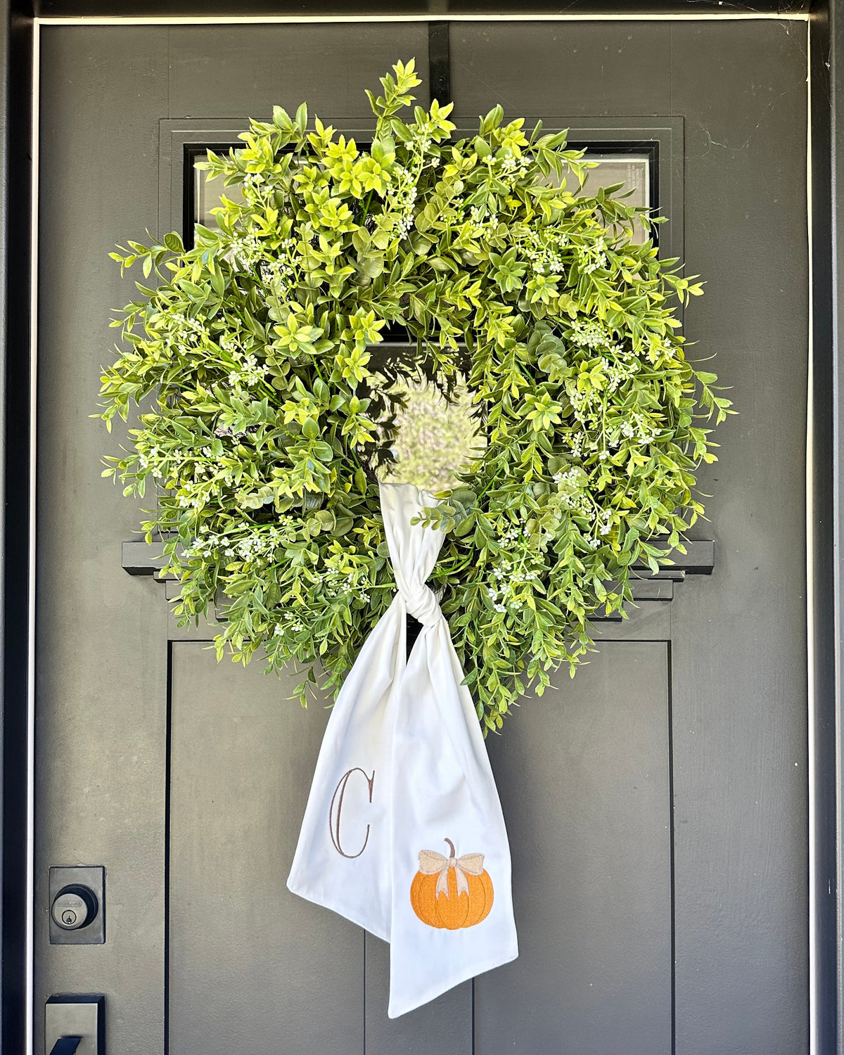 Pumpkin Fall Wreath Sash