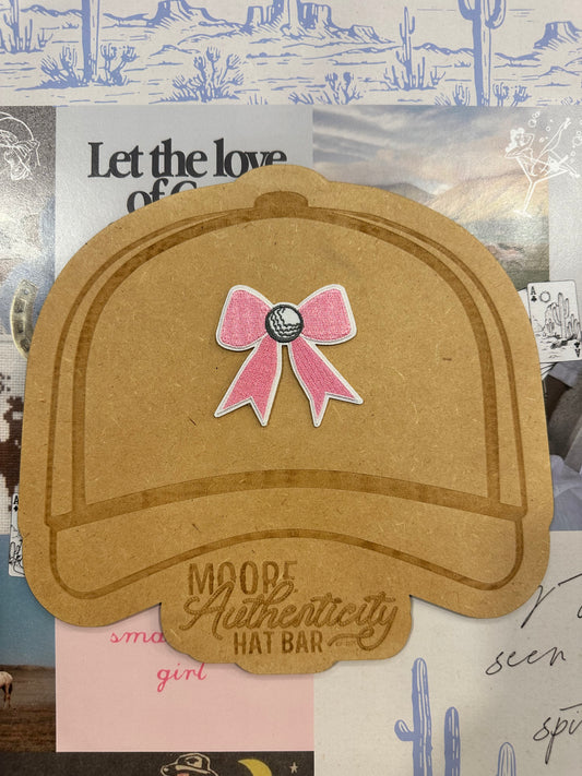 Golf Pink Bow Patch