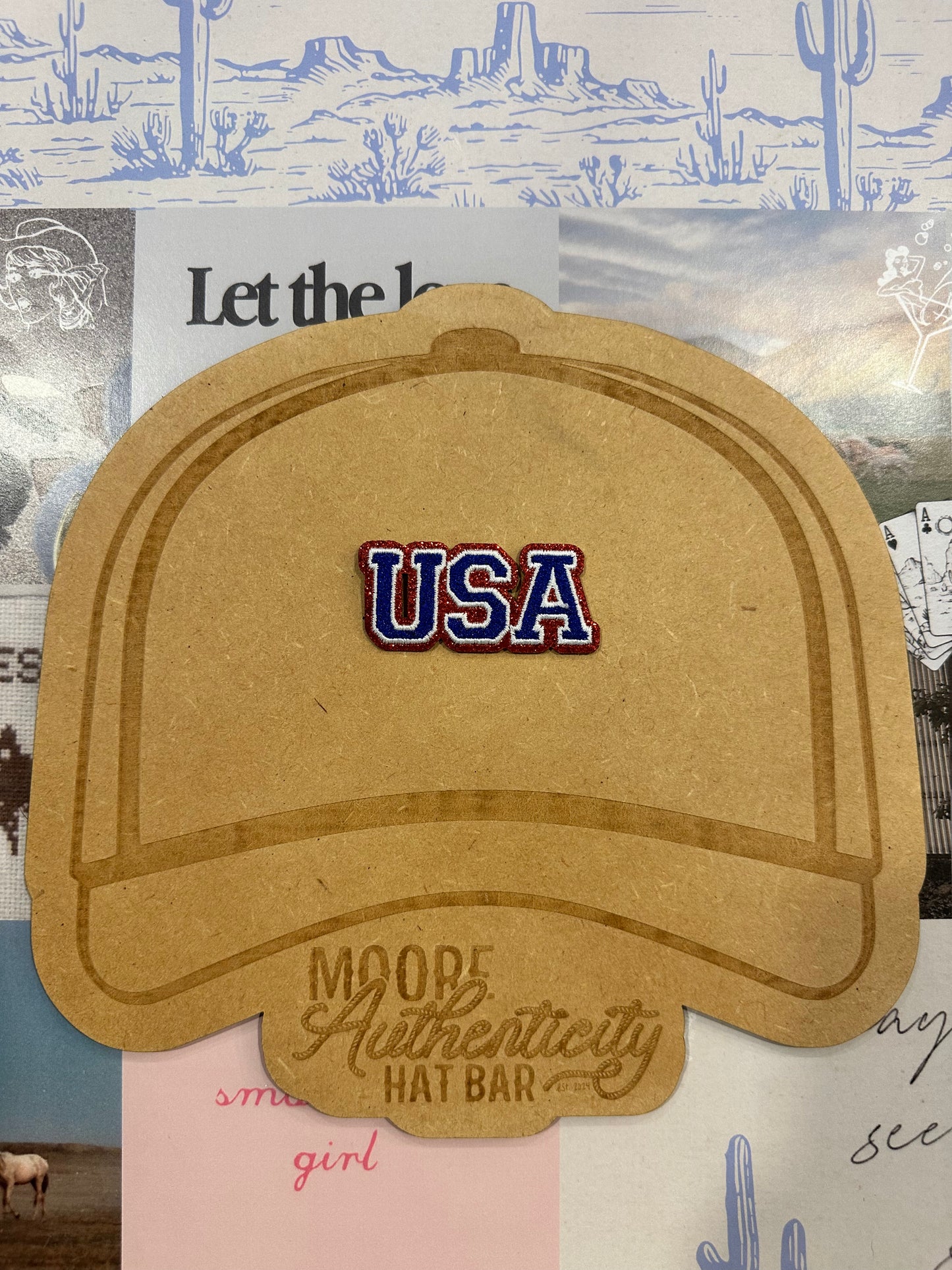 USA Glitter Patch
