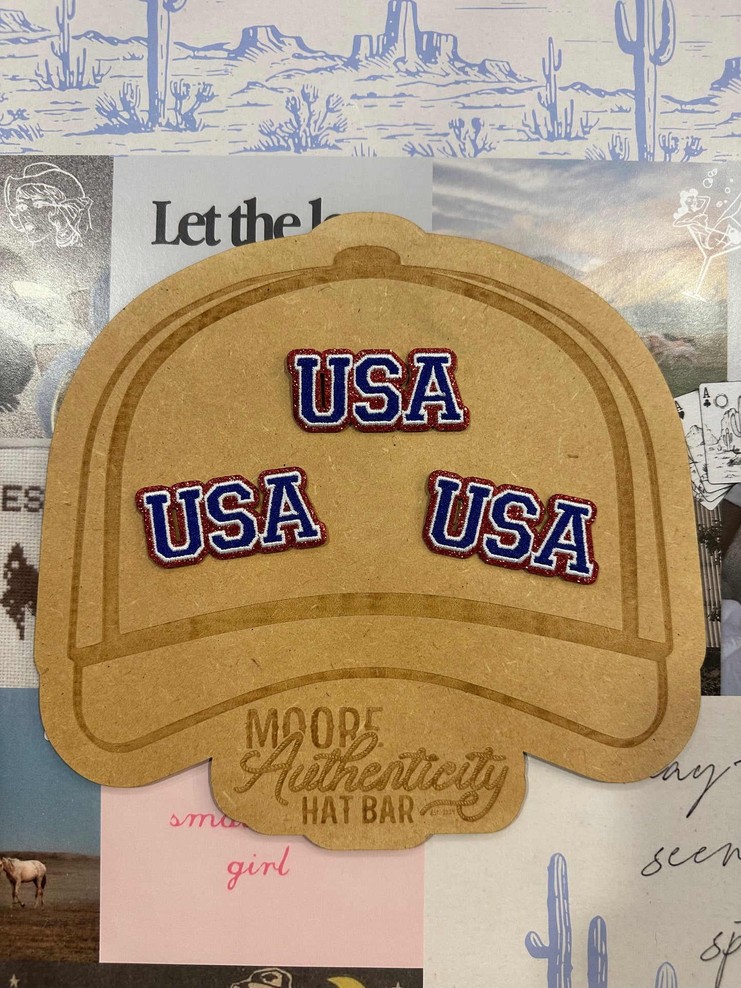 USA Glitter Patch