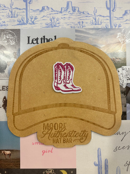 Pink Cowboy Boots Patch