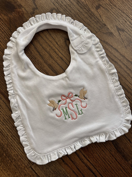 Customizable Embroidered Baby Bib
