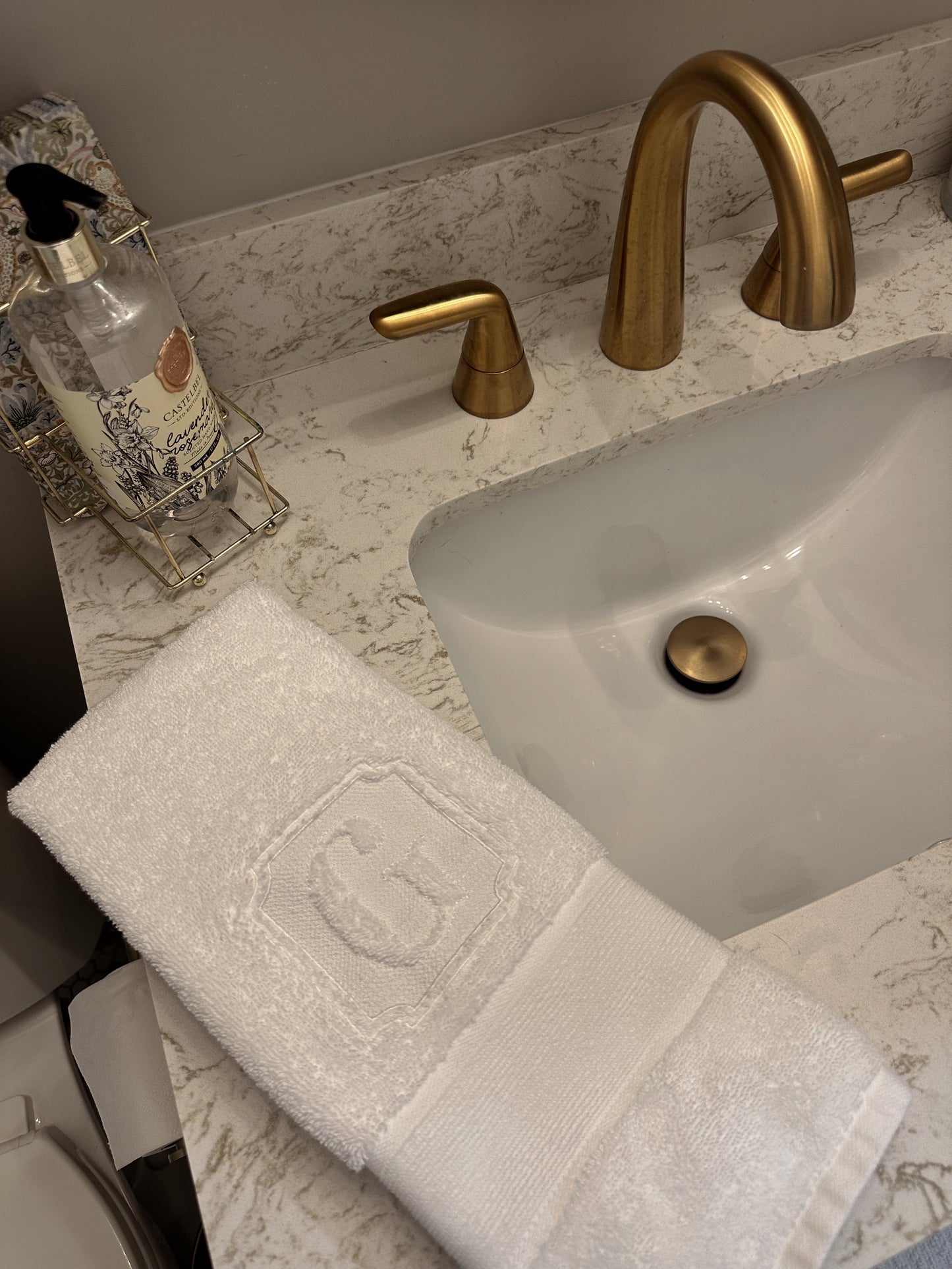 Custom Monogram Embroidered Hand Towel