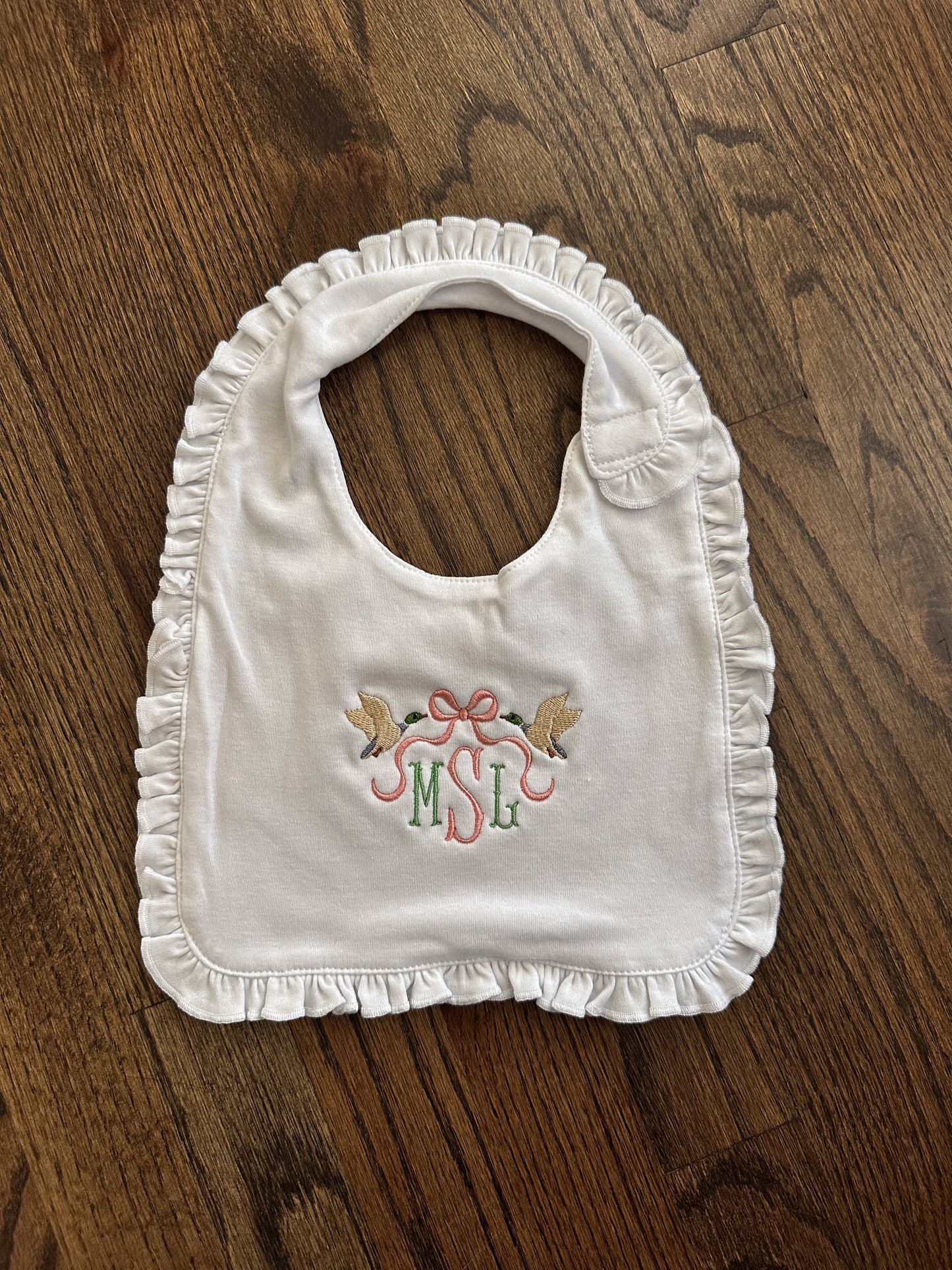 Customizable Embroidered Baby Bib