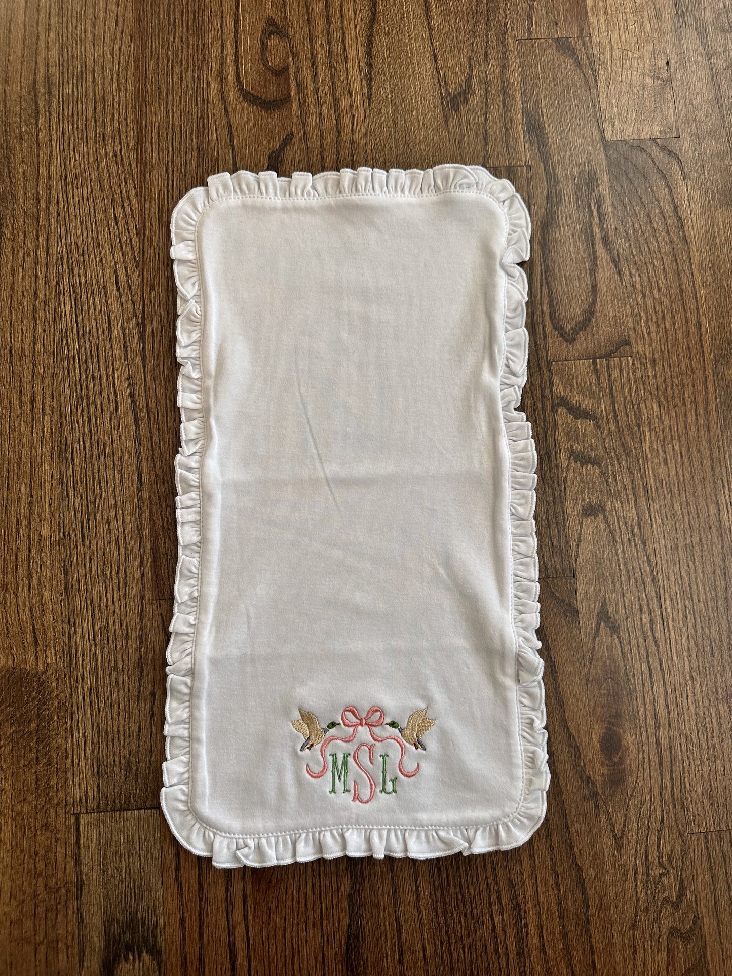 Customizable Embroidered Baby Bundle [Bib, Burp Cloth, Blanket]