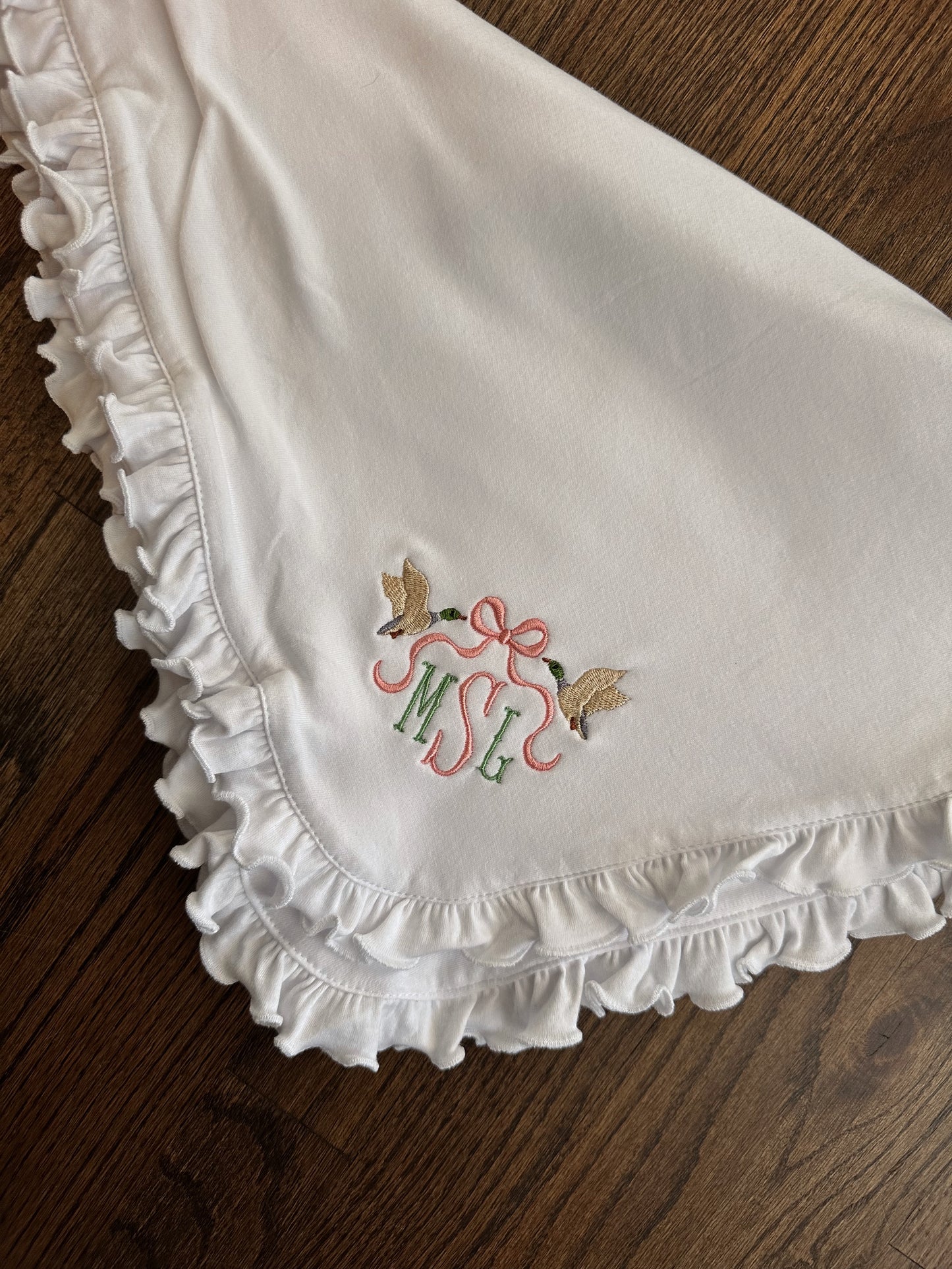 Customizable Embroidered Baby Blanket