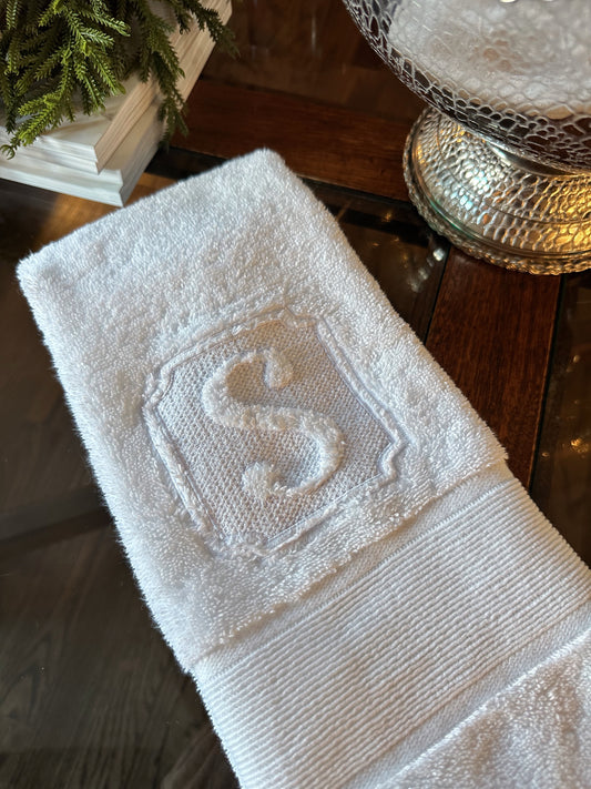 Custom Monogram Embroidered Hand Towel
