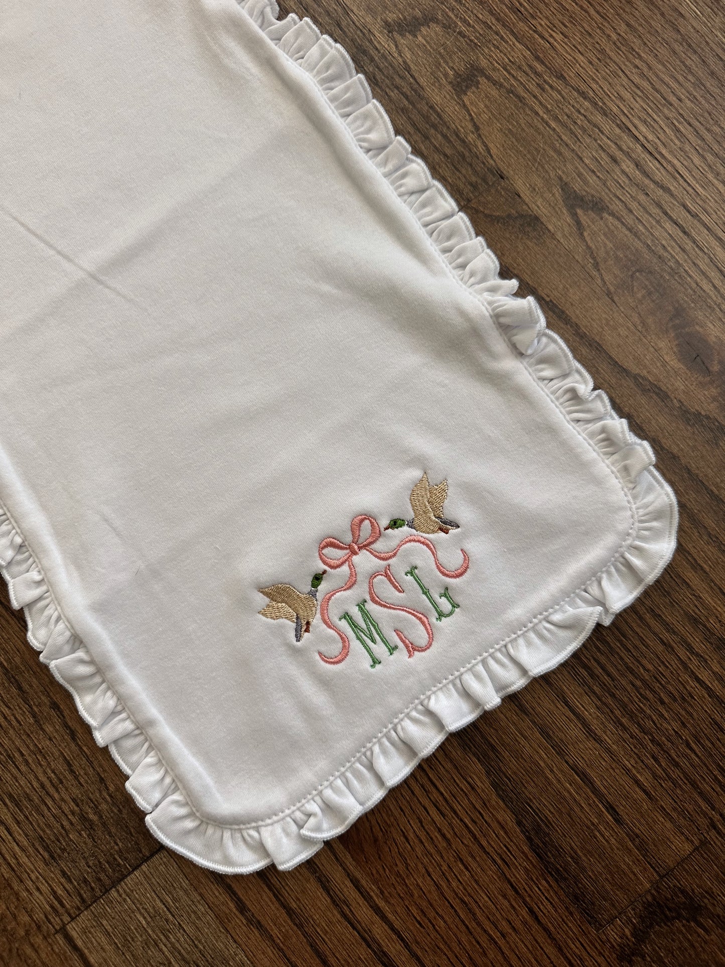 Customizable Embroidered Baby Burp Cloth