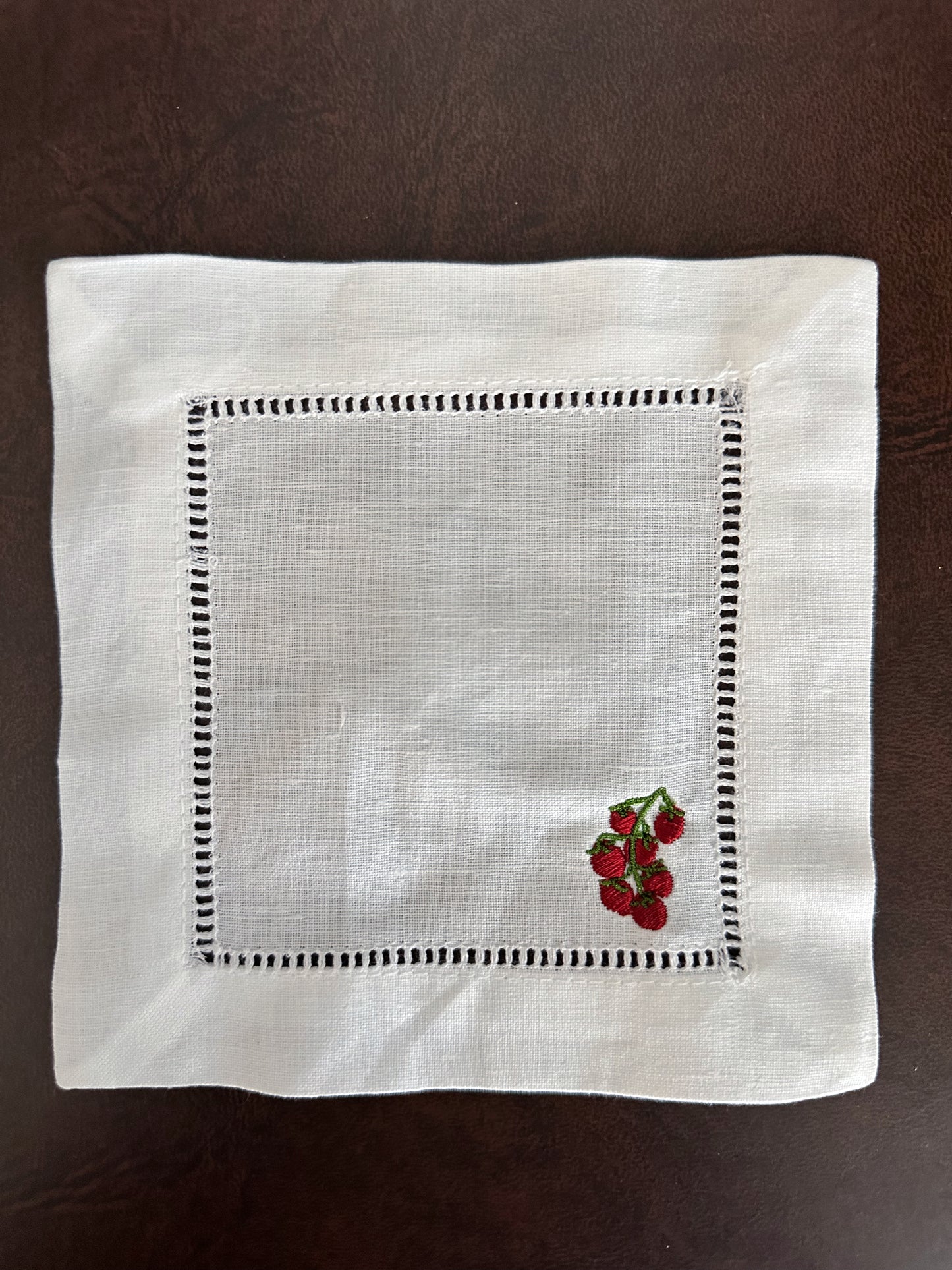 Italian Summer Embroidered Cocktail Napkins