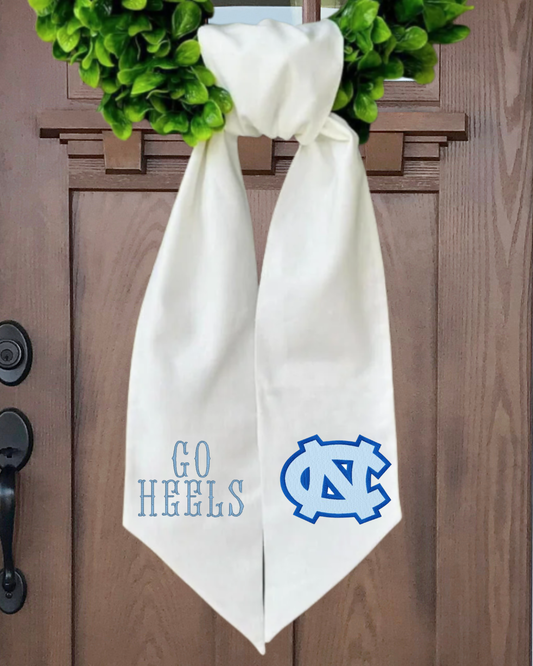 UNC Tarheels Logo Wreath Sash