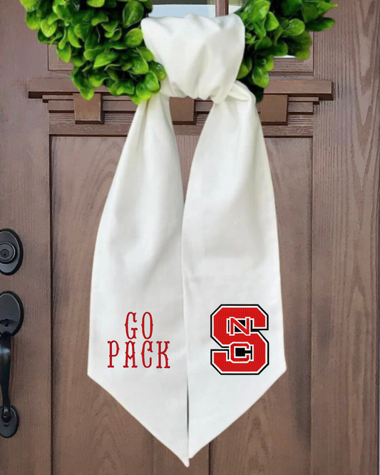 NC State Logo Wreath Sash