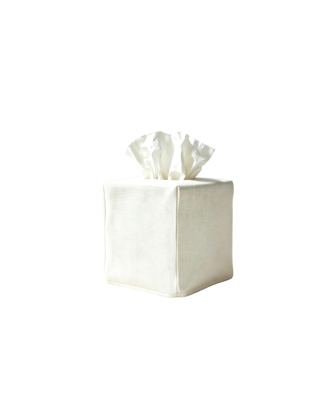 Custom Embroidered Linen Tissue Box